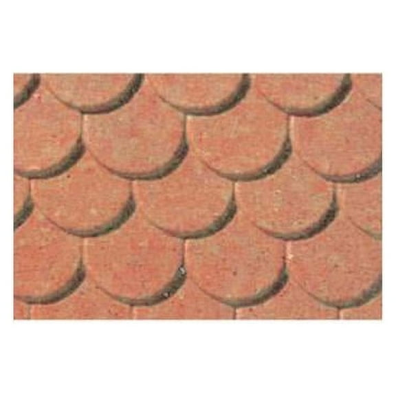 JTT Scenery Products Plastic Pattern Sheets: Scalloped Edge Tile, 5mm
