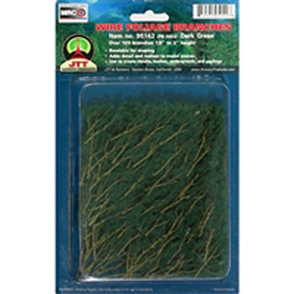 JTT Scenery Products Wire Branches Dk Green 1.5-3 JTT95520 Train Scenery Non Scale