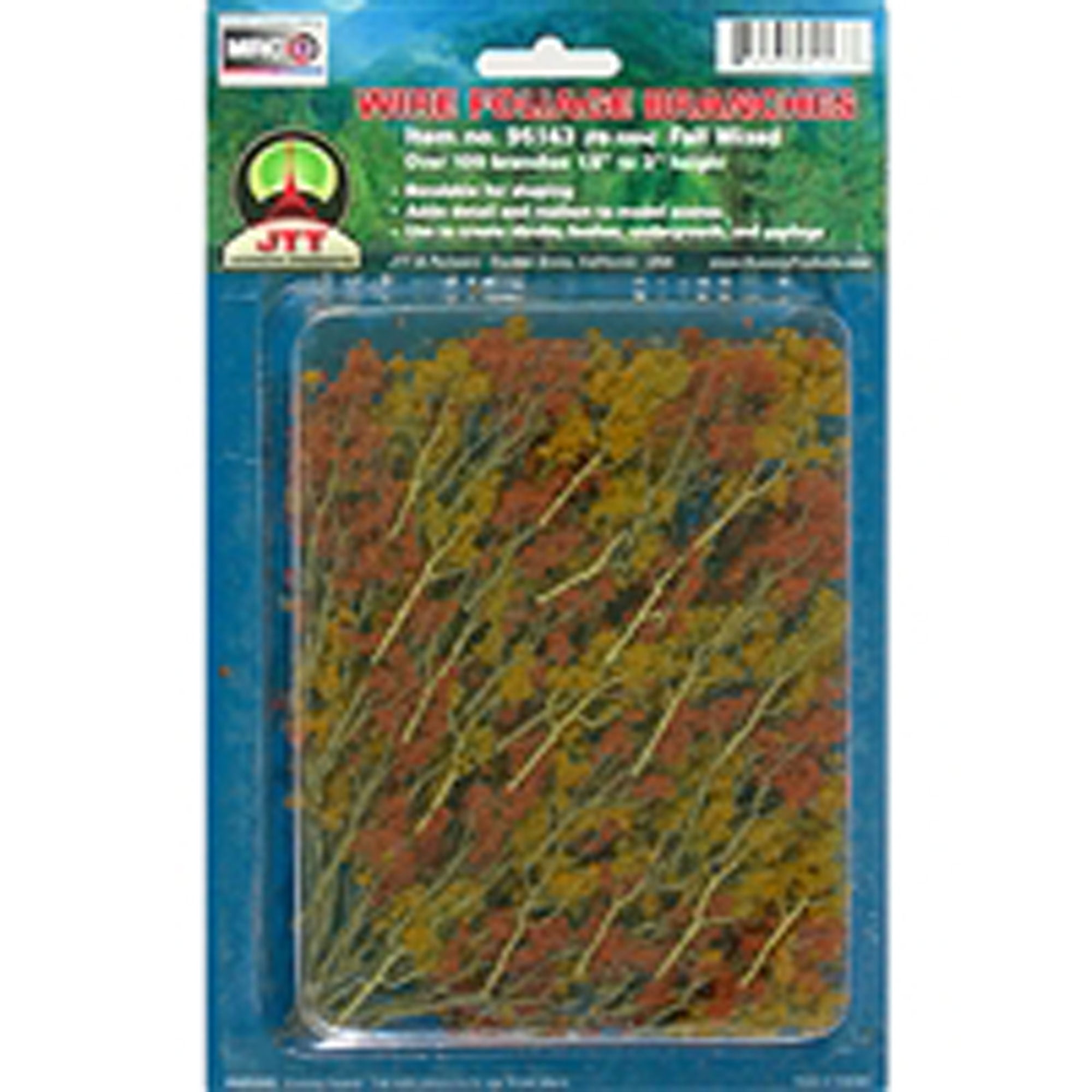 JTT Fall Mixed Wire Foliage Branches 1.5-3 Inches