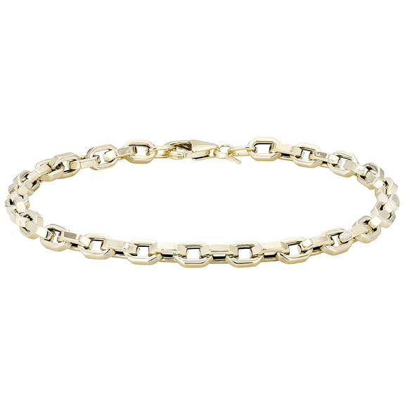 JTV 10K Yellow Gold 4.2mm Polished Forzatina Link Bracelet