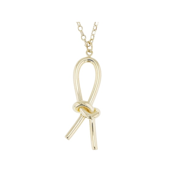 JTV 10k Yellow Gold Elongated Knot Necklace
