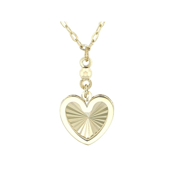 JTV 10k Yellow Gold Heart 16-17" Necklace
