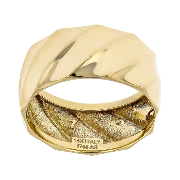 JTV 14k Yellow Gold High Polish Wavey Band Ring