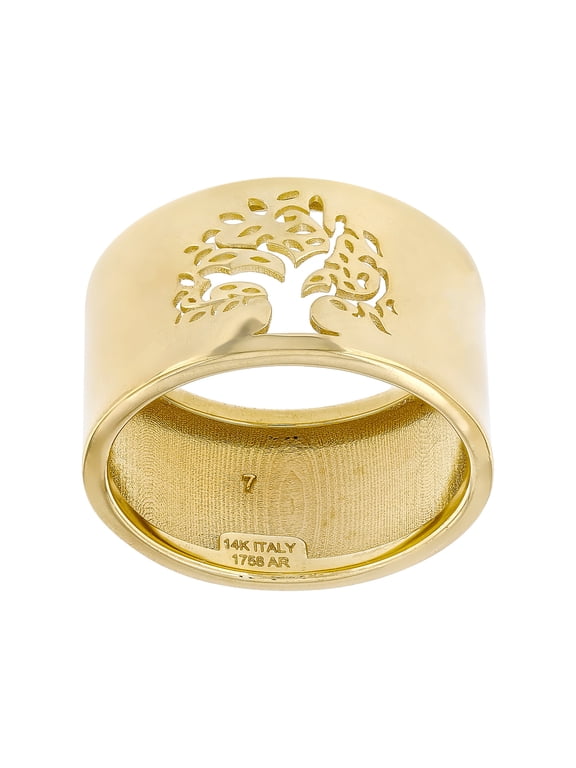14k Yellow Gold Tree of Life Band Ring