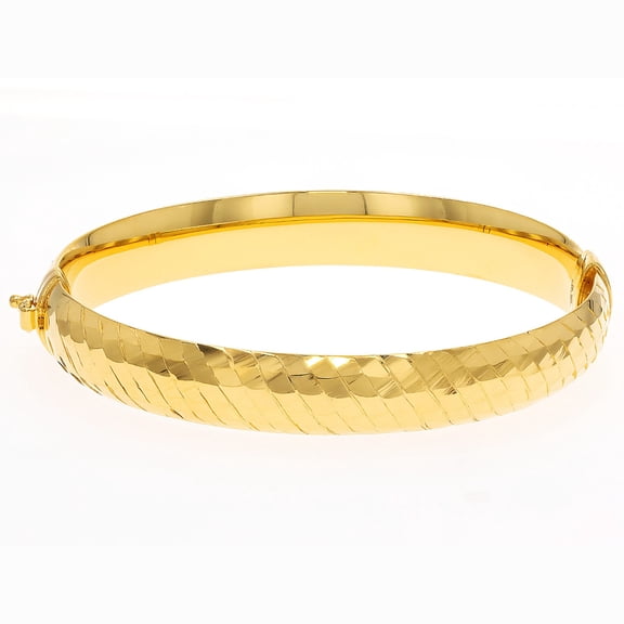 JTV 18k Yellow Gold Over Sterling Silver 10mm Tube Bracelet