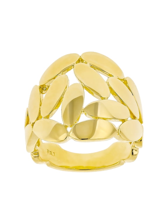 18k Yellow Gold Over Sterling Silver Ring