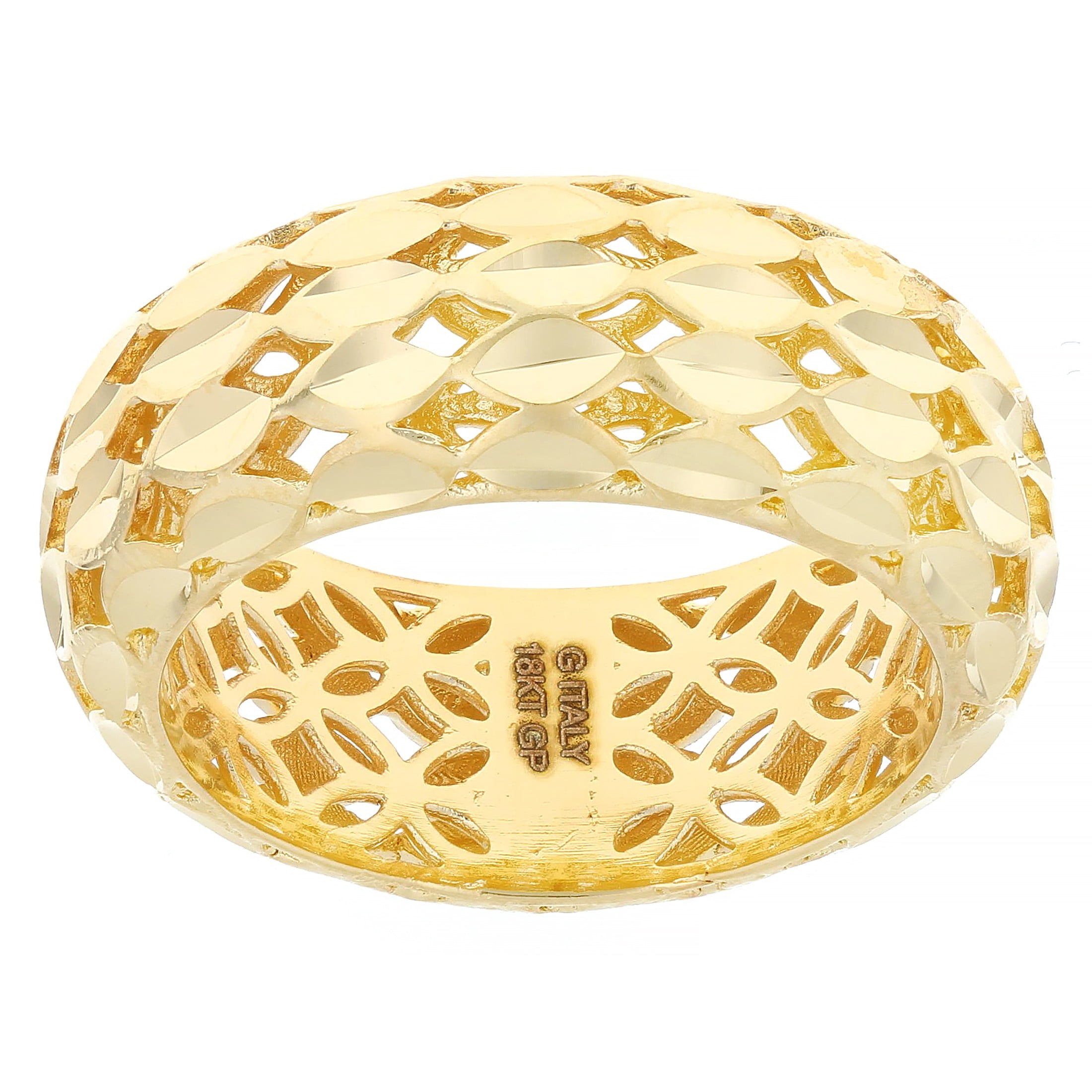 Bronze Rings Men JTV 18k Yellow Over Bronze Diamond Cut Marquise Band Ring - Walmart.com
