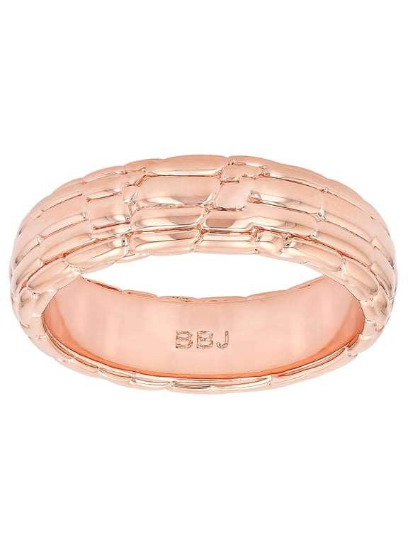 Copper Snake Textured Band Ring