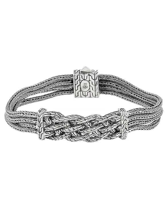Sterling Silver Tulang Naga Braided Bracelet