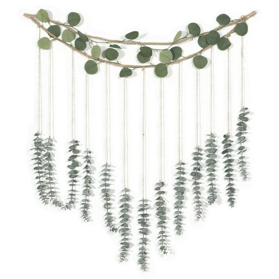 Artificial Eucalyptus Wall Hanging Decor Rustic Farmhouse Faux Eucalyptus Leaves Wall Decor Greenery Decoration for Home Living Room