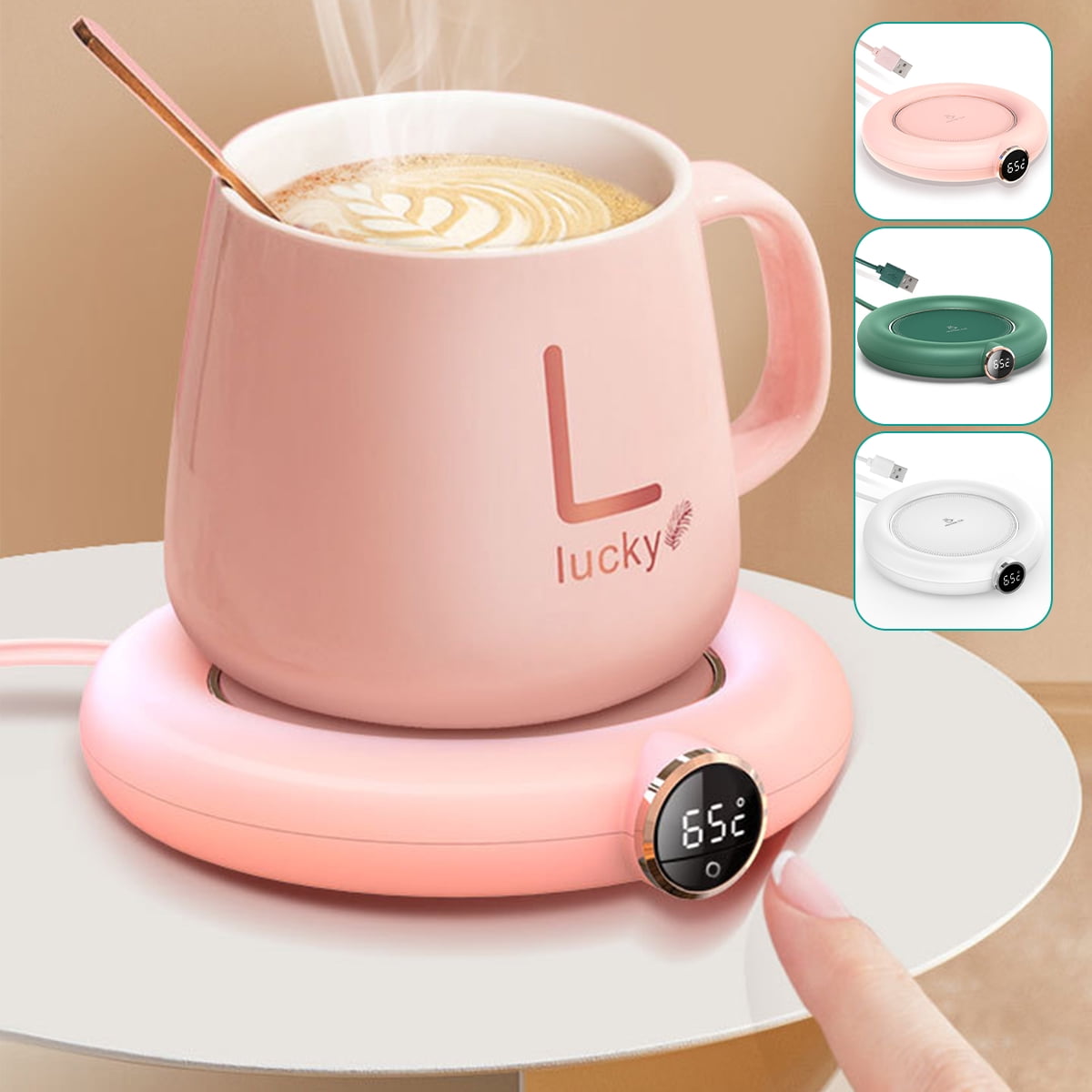 DANDELIONSKY Cup Warmer USB Coffee Mug Heating Pad 5W Compact