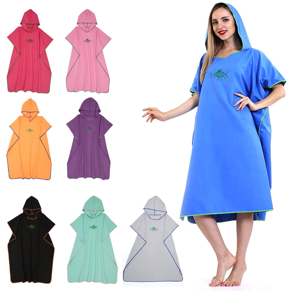 JTWEB Surf Poncho Changing Robe Quick Dry Lightweight Changing Towel