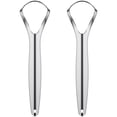 thumbnail image 1 of JTWEEN 2 Pack Tongue Scraper Stainless Steel Tongue Cleaners Wide-Head Tongue Cleaner Tool Reduce Bad Breath Tongue Scrapers for Oral Hygiene and Fresh Breath, 1 of 10