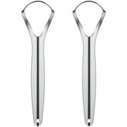 JTWEEN 2 Pack Tongue Scraper Stainless Steel Tongue Cleaners Wide-Head Tongue Cleaner Tool Reduce Bad Breath Tongue Scrapers for Oral Hygiene and Fresh Breath
