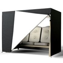 JTWEEN 220 x 125 x 170 cm Black Patio Swing Cover, Waterproof