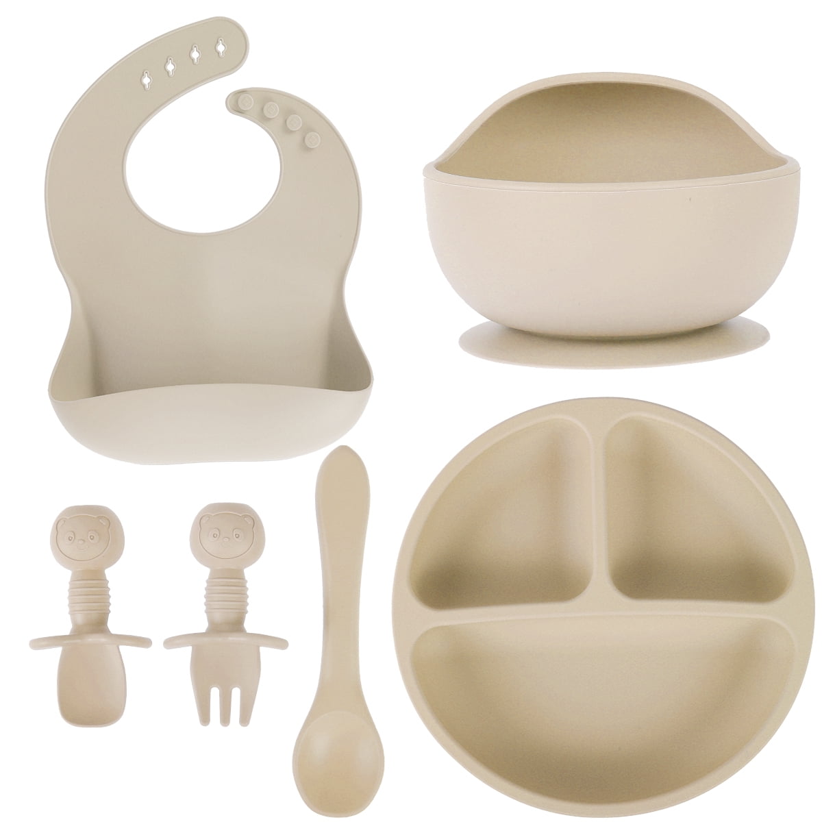 mushie Silicone Suction Bowl | BPA-Free Non-Slip Design (Ivory)