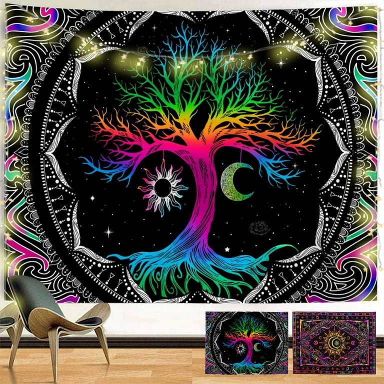 Tree of Life Tapestry Trippy Tapestry Colorful Wall Tapestry Hippie Su —  Original Tapestries