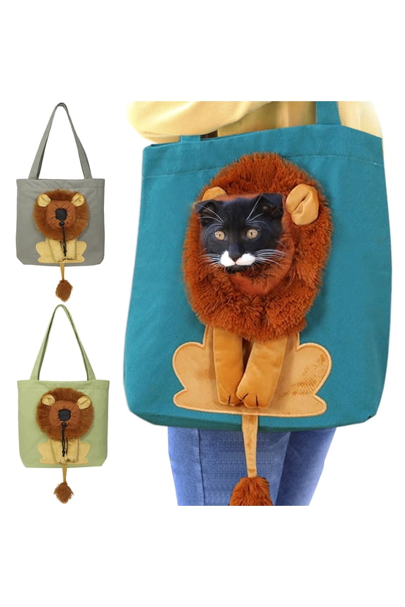 Cat Pet Canvas Shoulder Carrying Bag,Portable Cats Small Pet Canvas Tote Chest Bag,Large Capacity Canvas Tote Bag Pet Outdoor Travel Handbag for Small Animals Dogs Cats