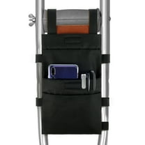 JTWEEN Crutch Pouch Lightweight Crutch Storage Pocket with 2 Pockets Universal Hanging Crutch Bag with Adjustable Buckle Waterproof Crutch Storage Organizer for Crutches