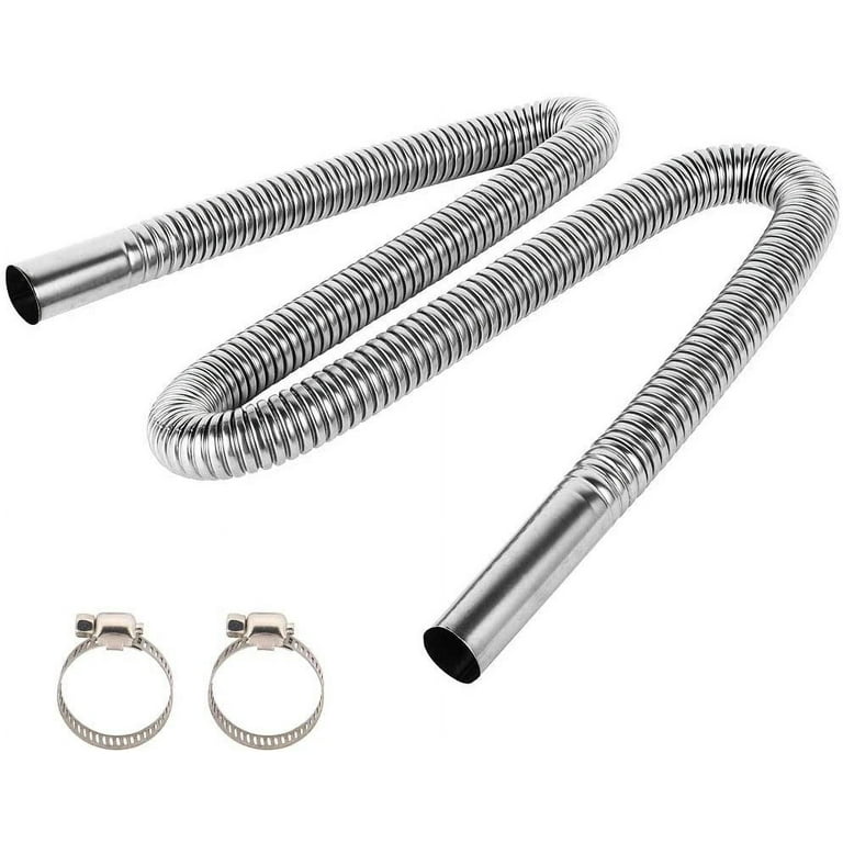 JTWEEN Exhaust Pipe Flex Kit, Steel Exhaust Clamps Bracket Gas Vent Hose  Portable Pipe Silence for Air Diesels Car Heater Kit 