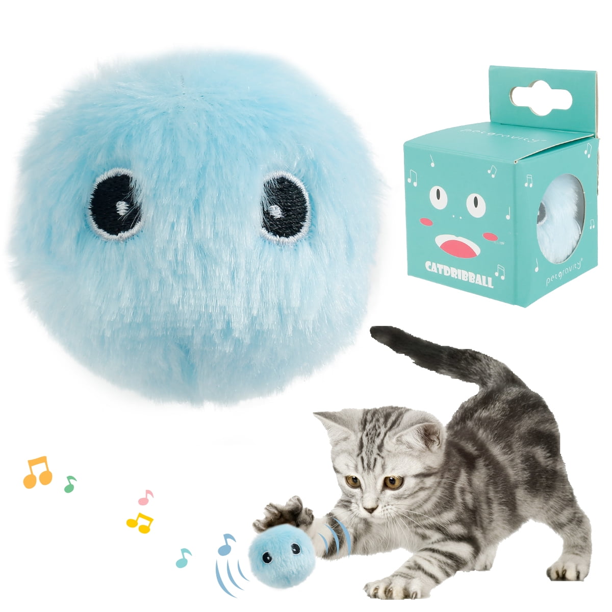 Brinquedo Gato, Animal Sounds Fofo Pelúcia Chilrear Catnip Toy Balls