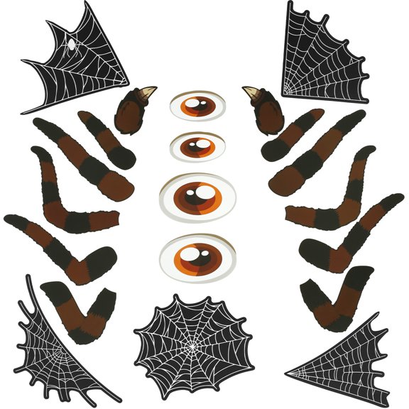 JTWEEN Halloween Garage Door Decorations Door Stickers Set DIY Removable Wall Stickers Strong Stickiness Door Decals Decor Halloween Decoration Prop Sticker Set for Garage Door Wall Window