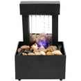 JTWEEN Indoor Water Fountain with Lights Tabletop FountainZen