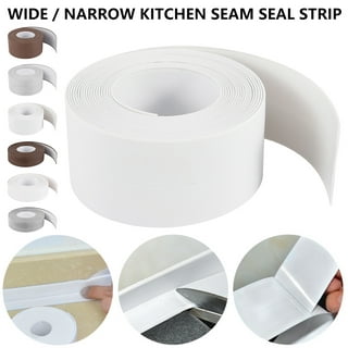 tazanma 2 Pack Caulk Strip Sealing Strip PE Self Adhesive Waterproof Tape  for Bathtub Bathroom Shower