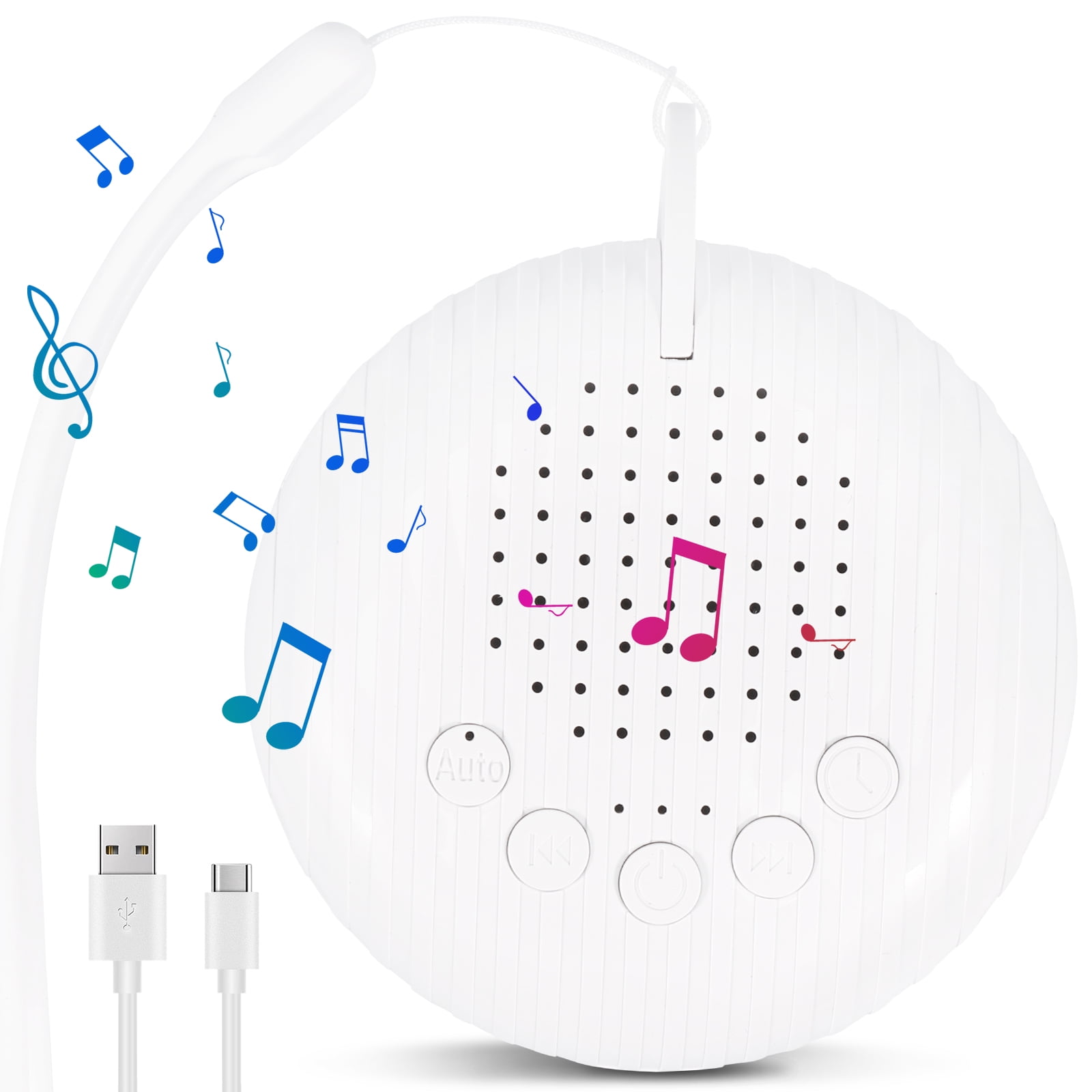 JTWEEN White Noise Machine Portable Sleep Machine 10 Soothing Sounds 15