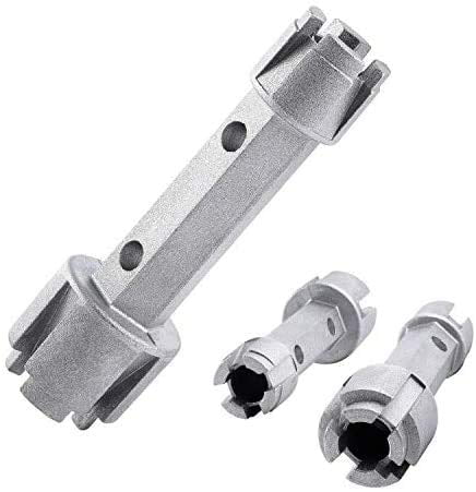 Bairong Tub Drain Remover Wrench | Dual-Ended Drain Tool For Sink & Bathtub, Zinc Alloy
