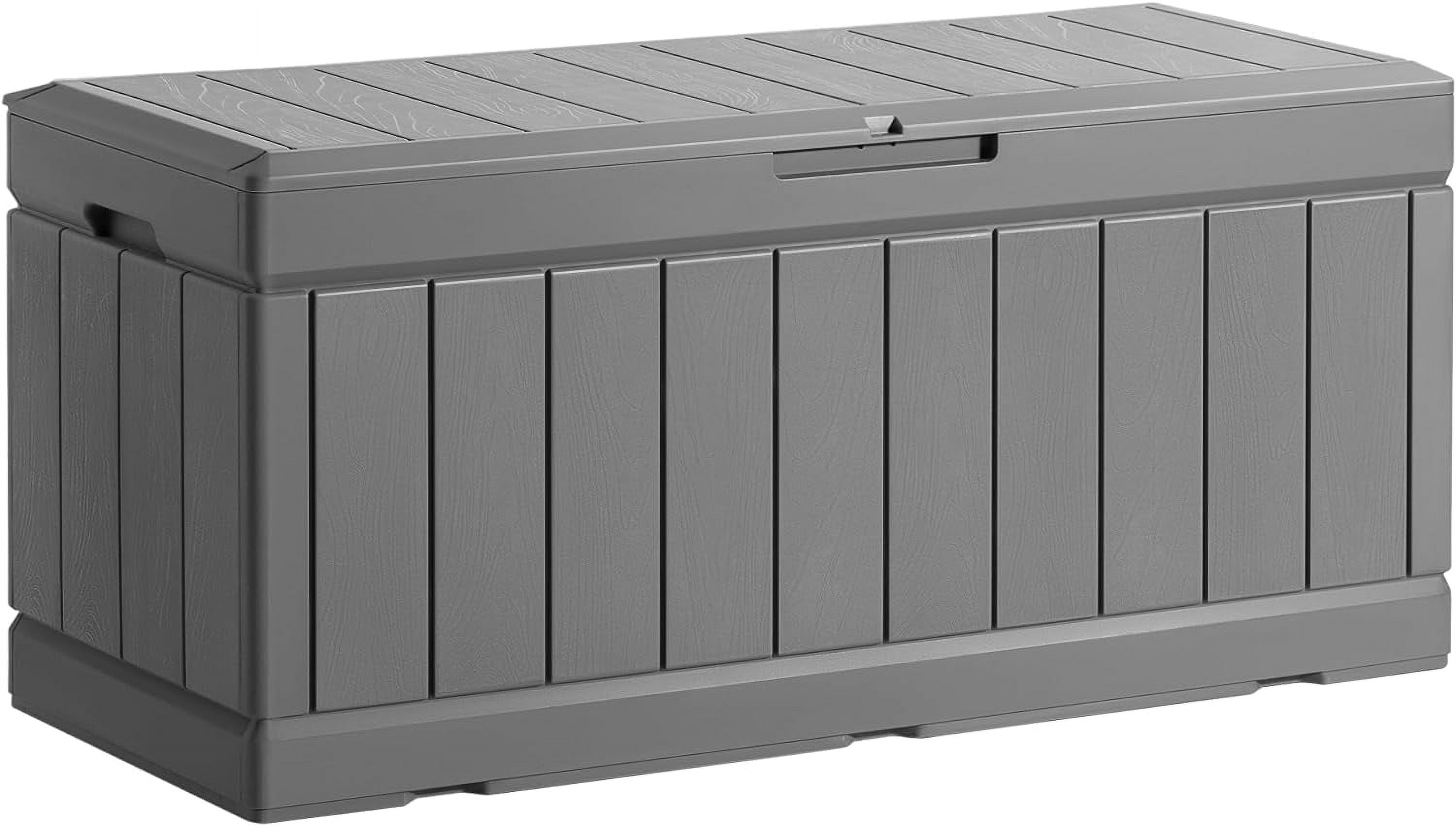 JTYUB 85 Gallon Large Resin Deck Box Waterproof Outdoor Storage with ...