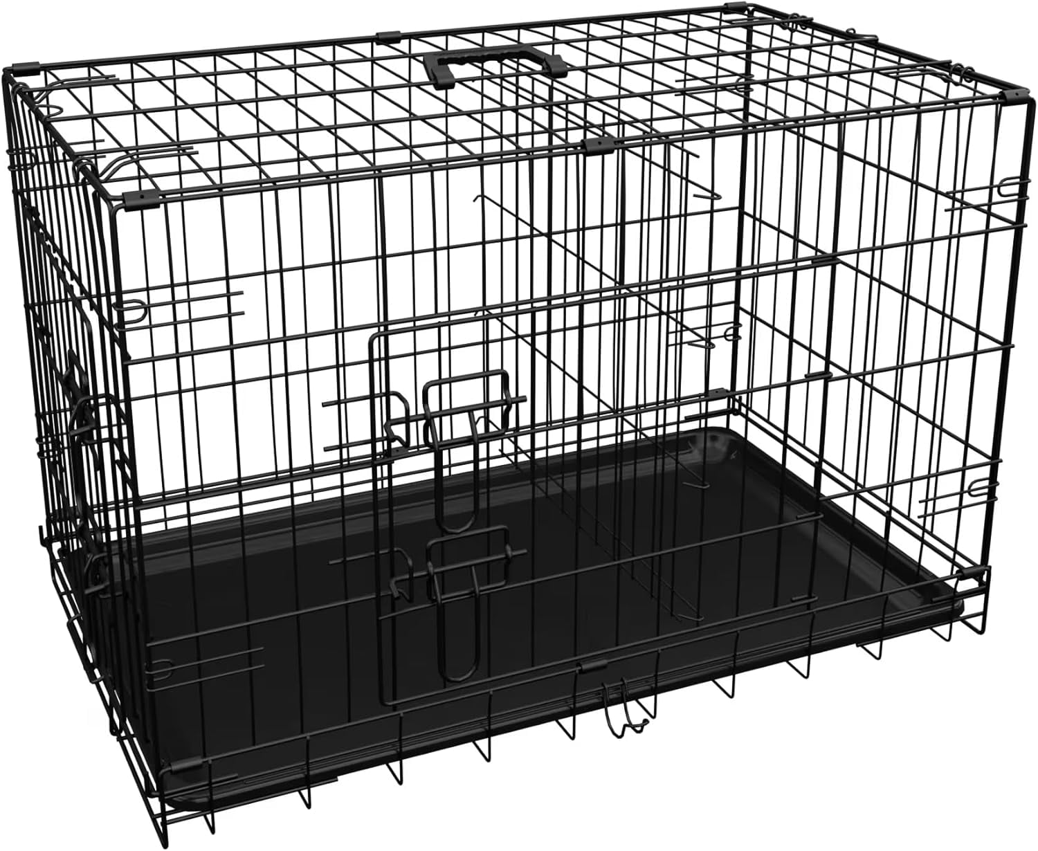 Photo inspiration: Portable Dog Crates With Dividers Reference: Jtyub Big Double Door Folding Metal Wire Dog Crate With