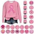 thumbnail image 1 of JTZGDY Breast Cancer Awareness Shirt Women Plus Size Pink Ribbon Graphic Sweatshirt Loose Oversized Casual Long Sleeve Crewneck Pullover Tops Pink#01 XXXXL, 1 of 5