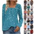thumbnail image 1 of JTZGDY Cute Fall Tops for Women Loose Oversized Casual Asymmetric Button V Neck Tunic Blouse Fashion Color Block/Floral Printed Long Sleeve Pullovers Elegant Outfits Gray#05 XXL, 1 of 8