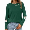 thumbnail image 1 of JTZGDY Merry Christmas Sweatshirts for Women Funny Xmas Tree Santa Claus Print Long Sleeve Holiday Season Pullover Tops Loose Oversized Casual Graphic T-Shirts Green#03 XXL, 1 of 5