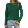 thumbnail image 1 of JTZGDY Merry Christmas Sweatshirts for Women Funny Xmas Tree Santa Claus Print Long Sleeve Holiday Season Pullover Tops Loose Oversized Casual Graphic T-Shirts Green#01 XXXXXL, 1 of 6