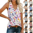 thumbnail image 1 of JTZGDY Sleeveless Shirts for Women Boho Floral Printed Summer Summer V Neck Basic Workout Tank Tops Dressy Blouses Loose Fit Tunics for Leggings Multicolor#06 S, 1 of 8
