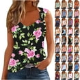 thumbnail image 1 of JTZGDY Tank Top for Women Loose Fit Trendy 2025 Sleeveless Shirts O-Ring Shoulder Basic Tunic Tees Spring Summer Casual V Neck Beach Tanks Clothes Pink#02 XL, 1 of 5