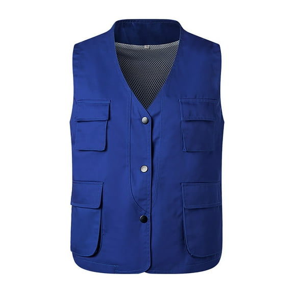 JTieacloth 2xlt Shirts for Men Mens Summer Tooling Vest Sleeveless Vest Outside Wear Folded Vest Jacket