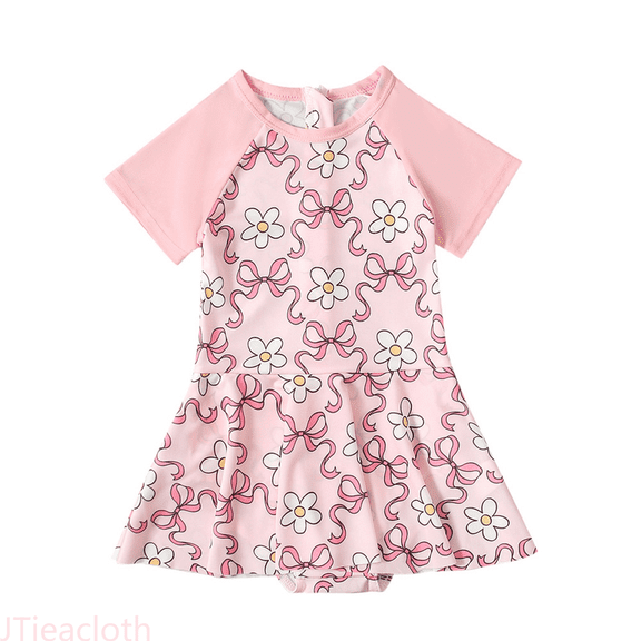 JTieacloth Baby Girls Swimsuit Cartoon Pattern Printing Swimwear Bathing Suit Cute Set,Sizes 2-3 Years