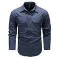 thumbnail image 1 of JTieacloth Beach Summer Shirt Men's Outdoor Long Sleeved Shirt Jacket With Heat Dissipation At The Back Blue, 1 of 5