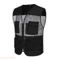 thumbnail image 1 of JTieacloth Mens Tank Shirts Men's Casual Outdoor Work Fishing Travel Photo Cargo Vest Jacket Multi Pockets(Black,XXL), 1 of 2