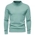 thumbnail image 1 of JTieacloth Big & Tall Mens Sweaters Men's Autumn Stand Up Collar Sweater Men's Casual Outdoor Long Sleeved Shirt Without Pockets Mid Neck Lined Sweater(Green), 1 of 2