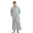 thumbnail image 1 of JTieacloth Big & Tall Nightshirt Fleece Bathrobe Winter Warm Cozy Shawl Collar Long Sleeve Robe Soft Loungewear Kimono Spa Robe For Home Blue, 1 of 3