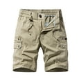 thumbnail image 1 of JTieacloth Big and Tall Shorts for Men Men's Casual Shorts Comfortable Elastic Waist Straight Leg Outdoor Walking Home Relaxation Summer Lightweight Breathable Pocket Design,Yellow, 1 of 4