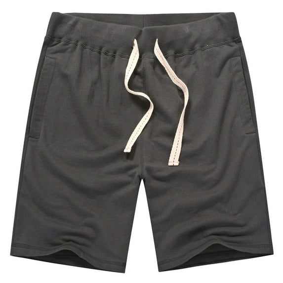 JTieacloth Big and Tall Shorts for Men Male Pure Cotton Washed Spring And Summer Sports Shorts Solid Color Lace Large Size Multi Pockets Pants,Gray