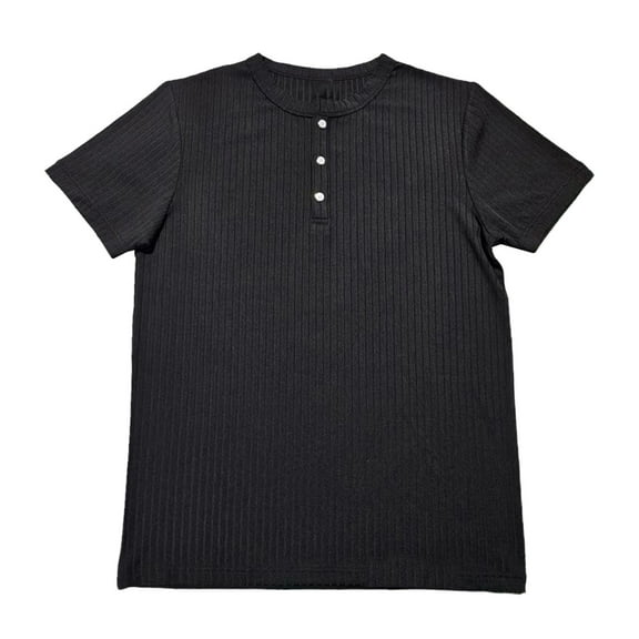 JTieacloth Blank Tee Shirts Men's Short Sleeve T Shirt Summer Casual V Neck Solid Ribbed Holiday Shirts Tops