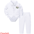thumbnail image 1 of JTieacloth Boy Outfits 2-Piece Baby Boy Clothes Suits Tuxedo Outfits Formal Dress Shirt+Vest+Pants Baby Suit Sets,Sizes 2-3 Years(White), 1 of 6