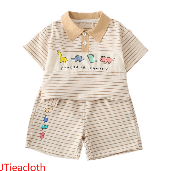 JTieacloth Boys Clothes 2 Piece Boys Summer Outfits Set Casual Toddler Clothes For 1 66Years Old,Sizes 5-6 Years(Yellow)