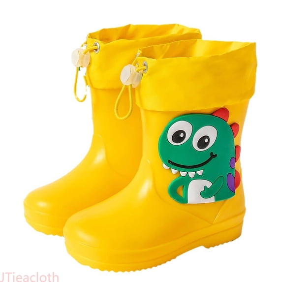 JTieacloth Boys Lightweight Rain Boots Cute Patterns Sole Waterproof Rain Shoes for Kids Hiking Outdoor Rainy Days Play,Sizes 11